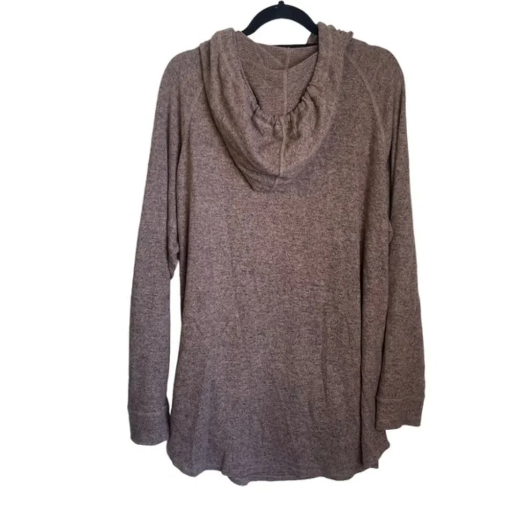 Torrid Size 3 Brown Hooded Oversized Pullover Knit Ling Sleeved Hoody - Picture 8 of 13